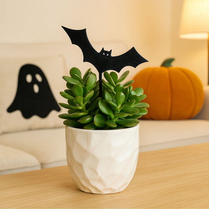 Flying Bat Plant Stakes | Halloween Houseplant Decor
