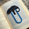 Adorable Sleepy Black Cat Bookmark - Flexible Paperclip Design