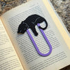 Adorable Sleepy Black Cat Bookmark - Flexible Paperclip Design