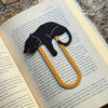 Adorable Sleepy Black Cat Bookmark - Flexible Paperclip Design