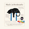 Adorable Sleepy Black Cat Bookmark - Flexible Paperclip Design