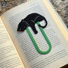 Adorable Sleepy Black Cat Bookmark - Flexible Paperclip Design