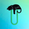 Adorable Sleepy Black Cat Bookmark - Flexible Paperclip Design