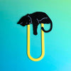 Adorable Sleepy Black Cat Bookmark - Flexible Paperclip Design