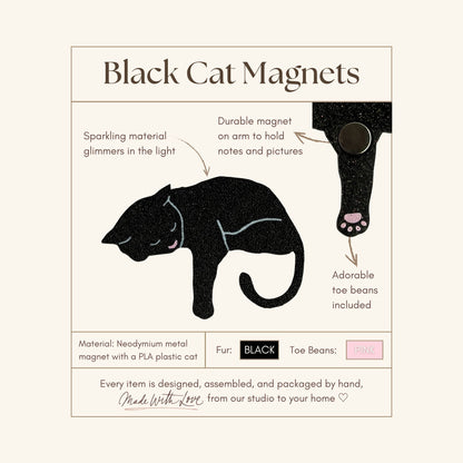 Black Cat Fridge Magnets
