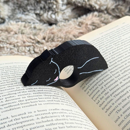 Adorable Black Cat Book Page Holder Ring