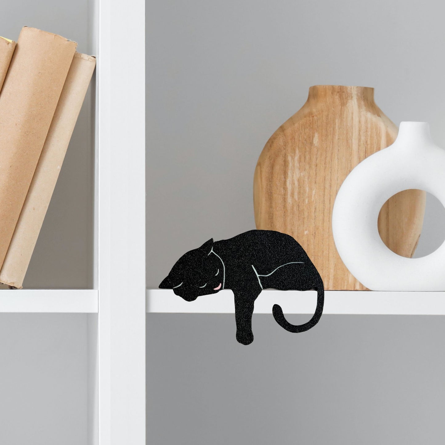 Black Cat Shelf Pet - Cat Theme Home Decor