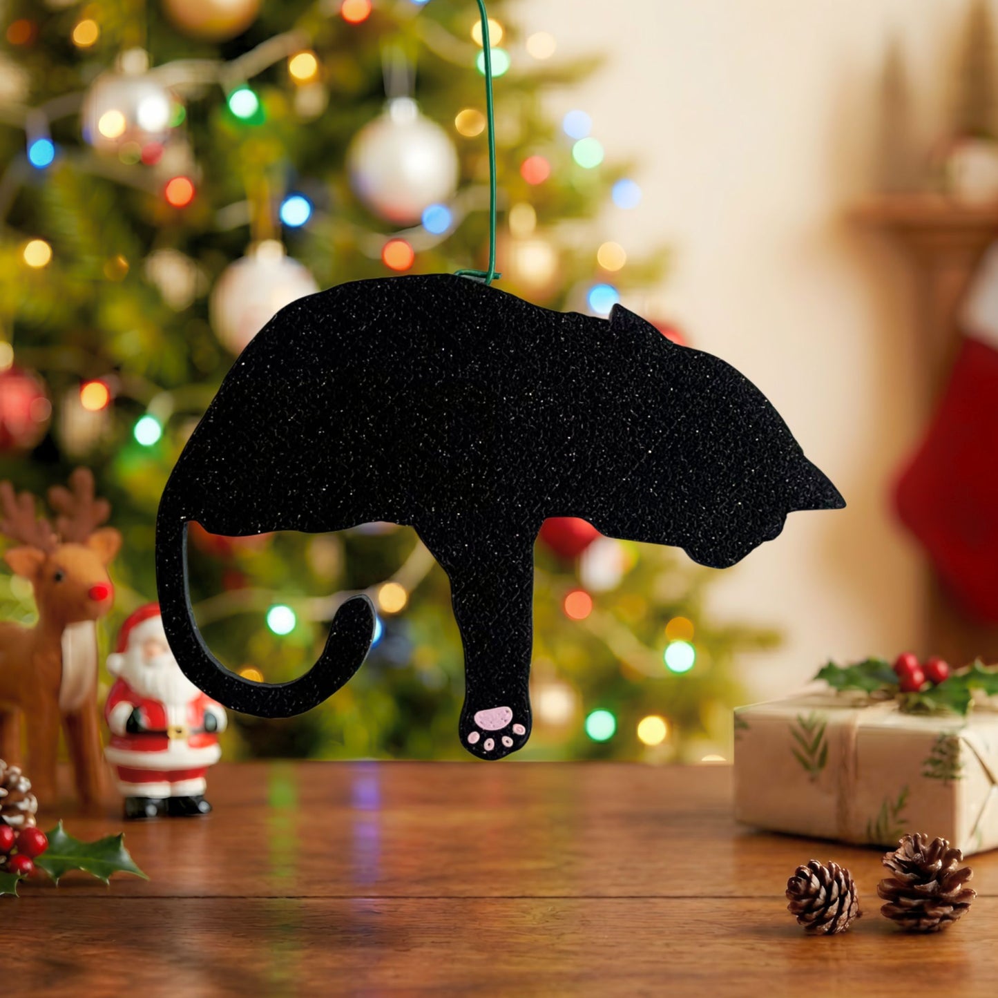 Black Cat Ornament | Cat Lover Christmas Gift