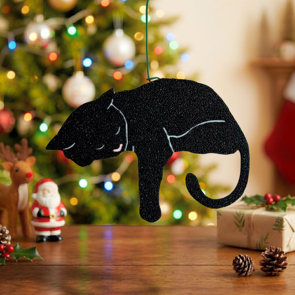 Black Cat Ornament | Cat Lover Christmas Gift