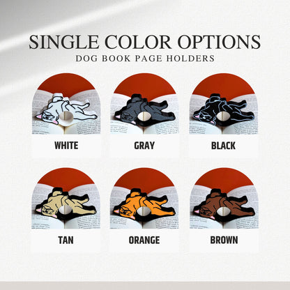 Adorable Bulldog and Pug Book Page Holder Ring