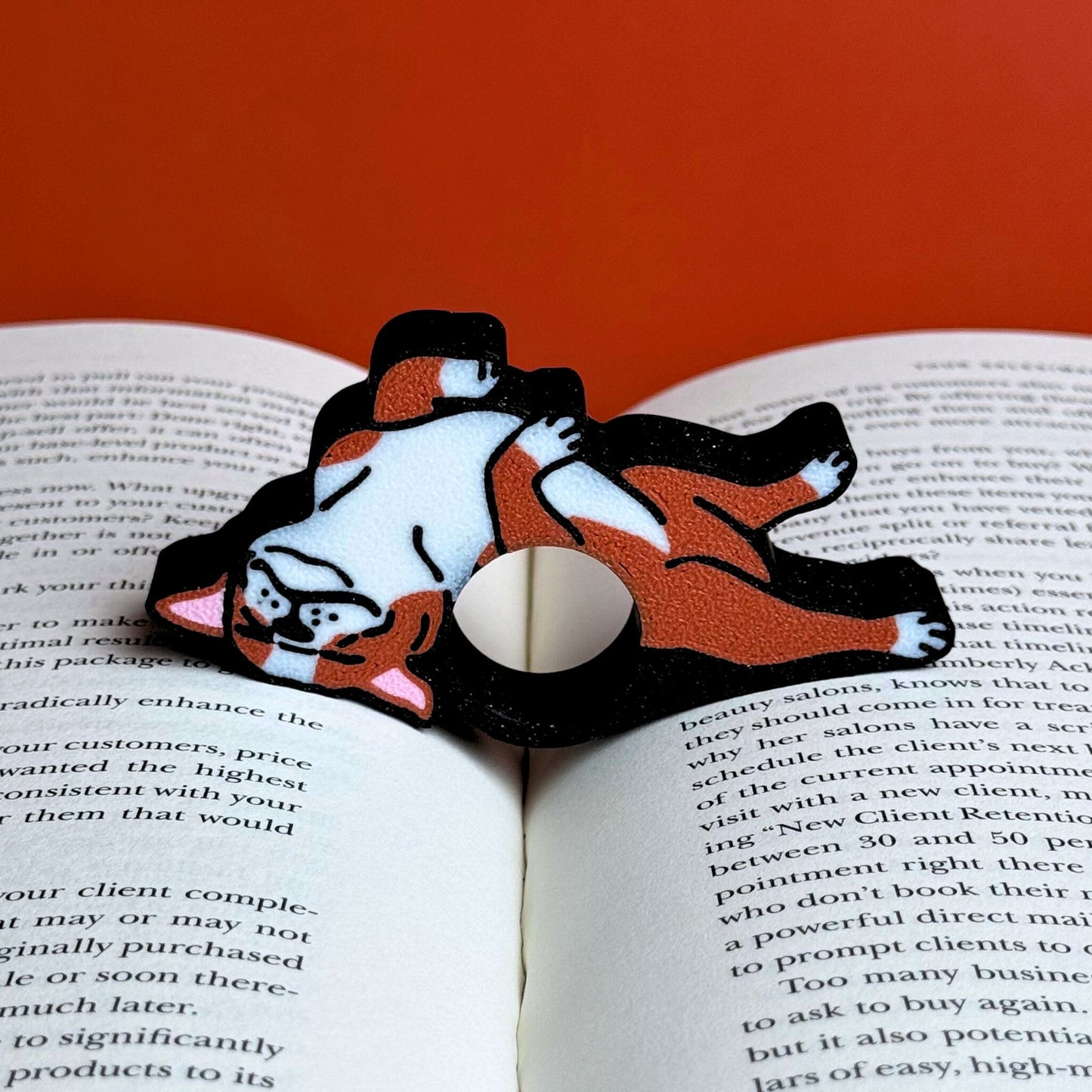Adorable Bulldog and Pug Book Page Holder Ring