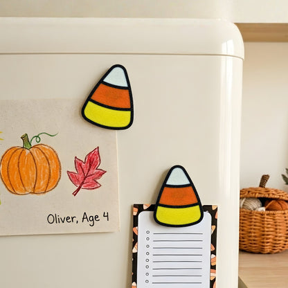 Candy Corn Inspired Fridge Magnets