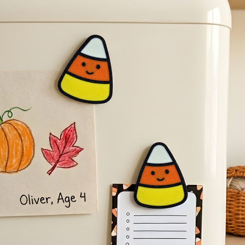 Candy Corn Inspired Fridge Magnets