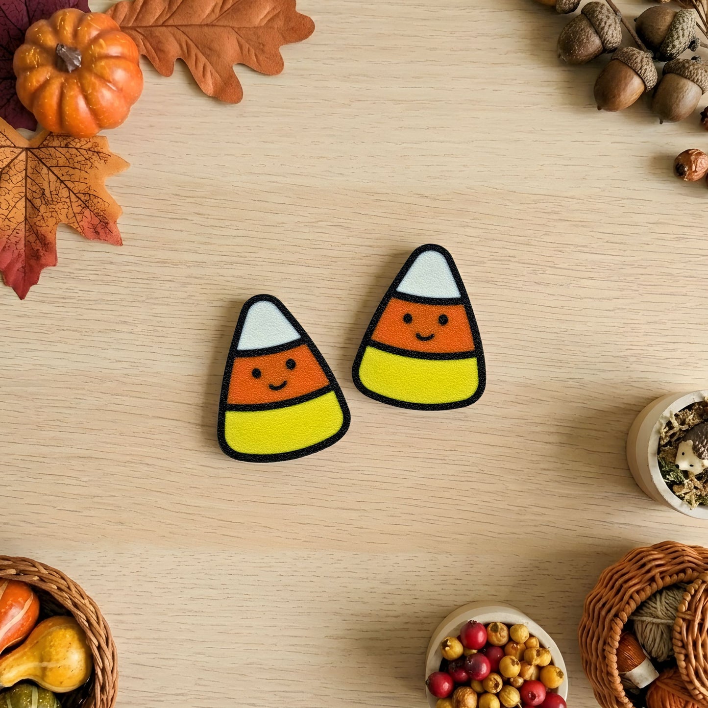 Candy Corn Inspired Fridge Magnets