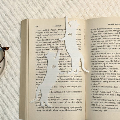 Cat Hanging by Paw Fun Bookmark with Cute Toe Beans