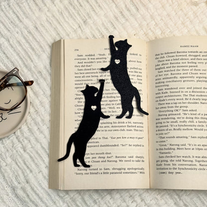 Cat Hanging by Paw Fun Bookmark with Cute Toe Beans