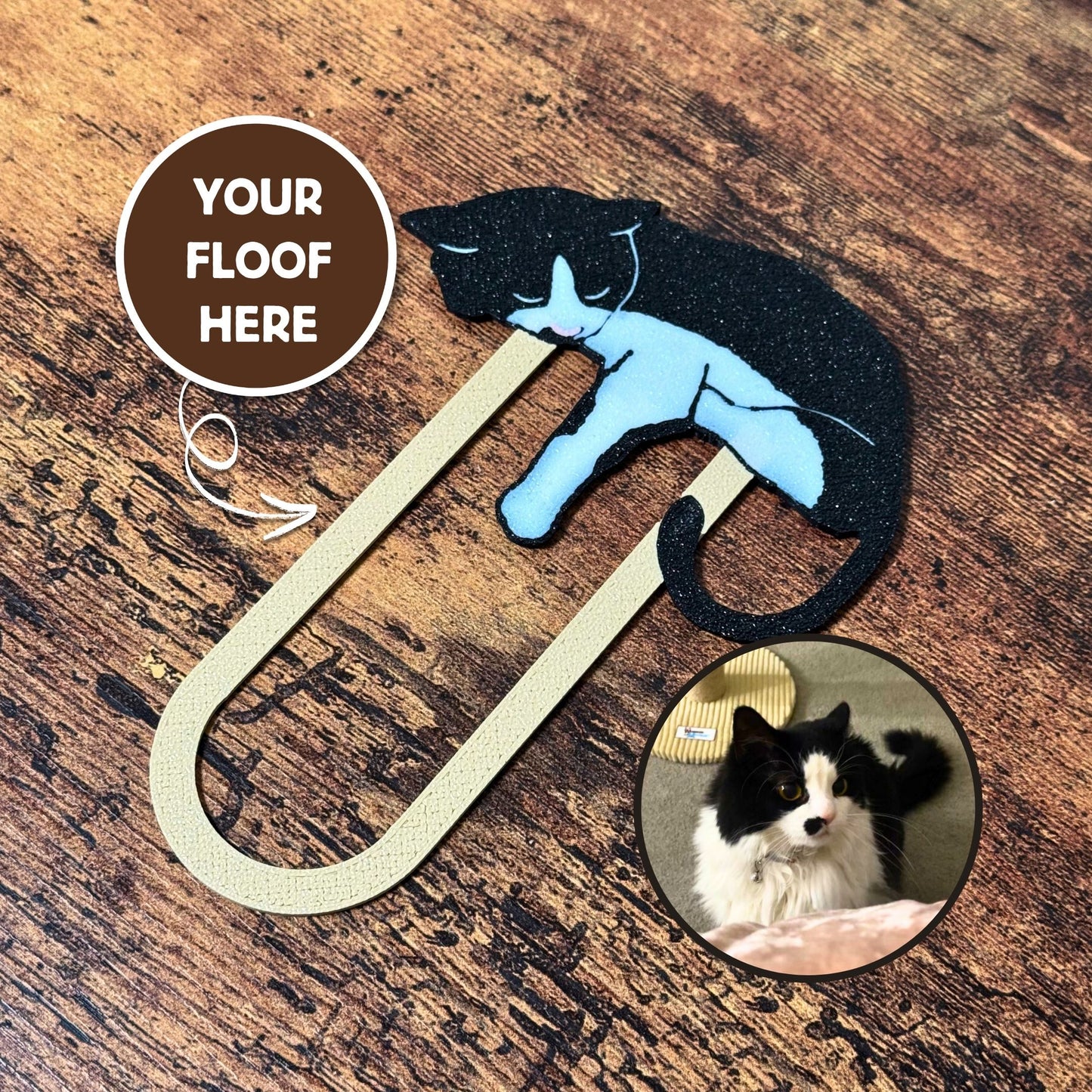 Custom Sleepy Cat Bookmark – The Purrfect Gift for Cat Parents
