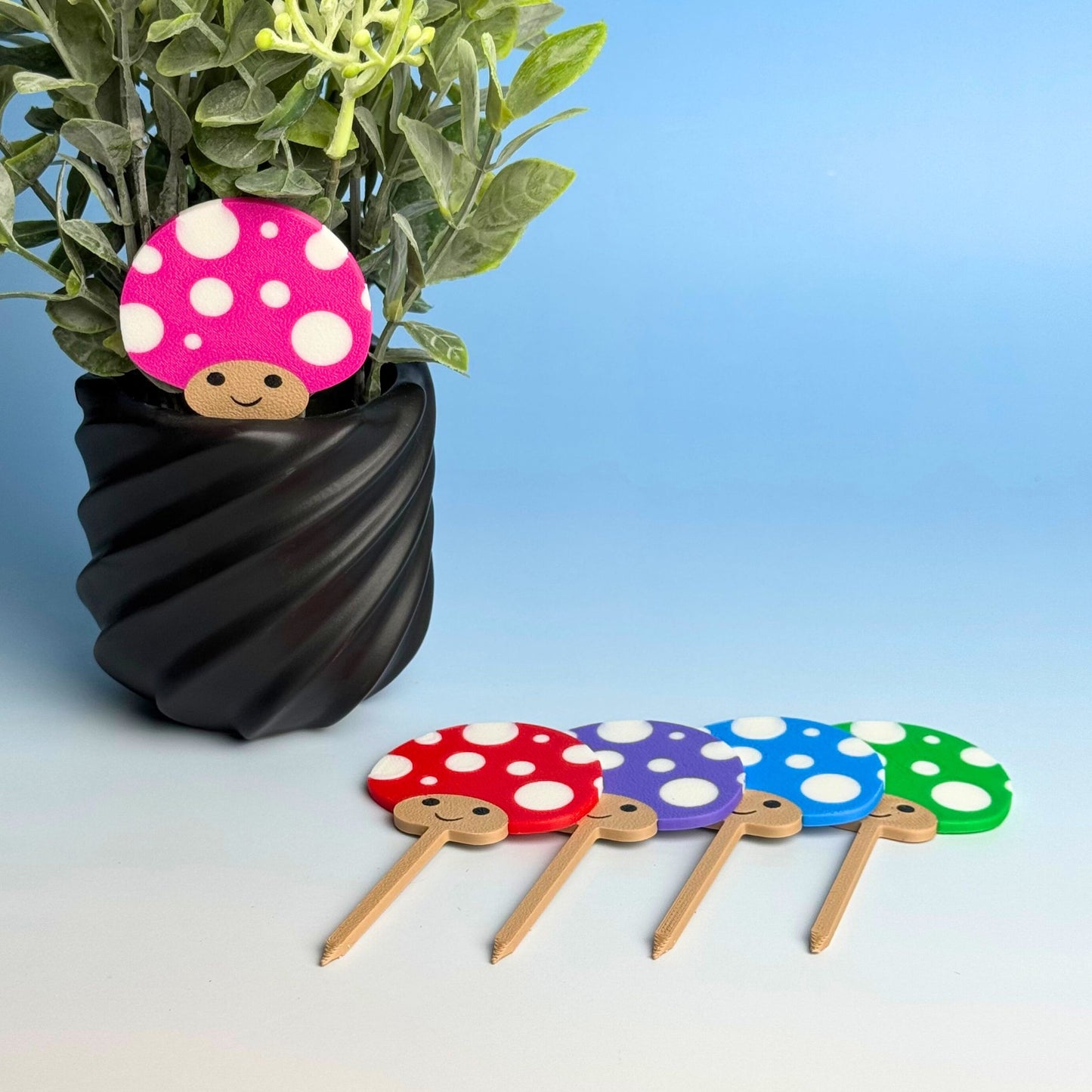 Mushroom Plant Stakes for Houseplants - Plant Decor for the Home & Office