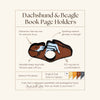 Adorable Dachshund or Beagle Dog Book Page Holder Ring