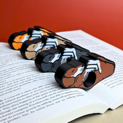 Adorable Dachshund or Beagle Dog Book Page Holder Ring