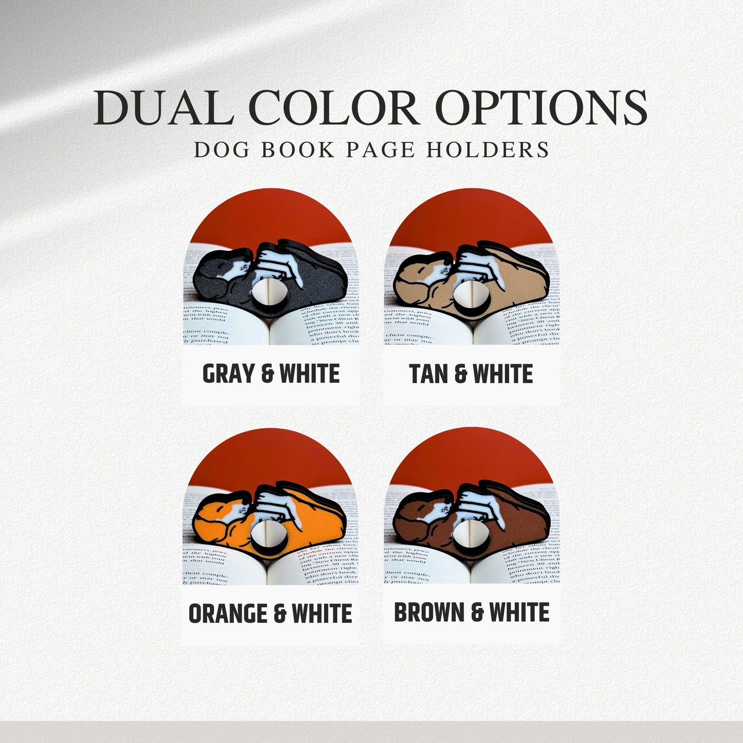 Adorable Dachshund or Beagle Dog Book Page Holder Ring