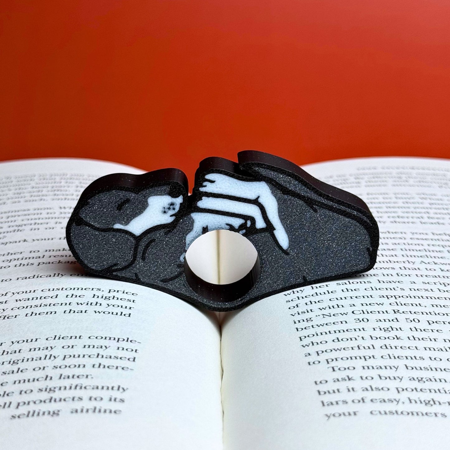 Adorable Dachshund or Beagle Dog Book Page Holder Ring