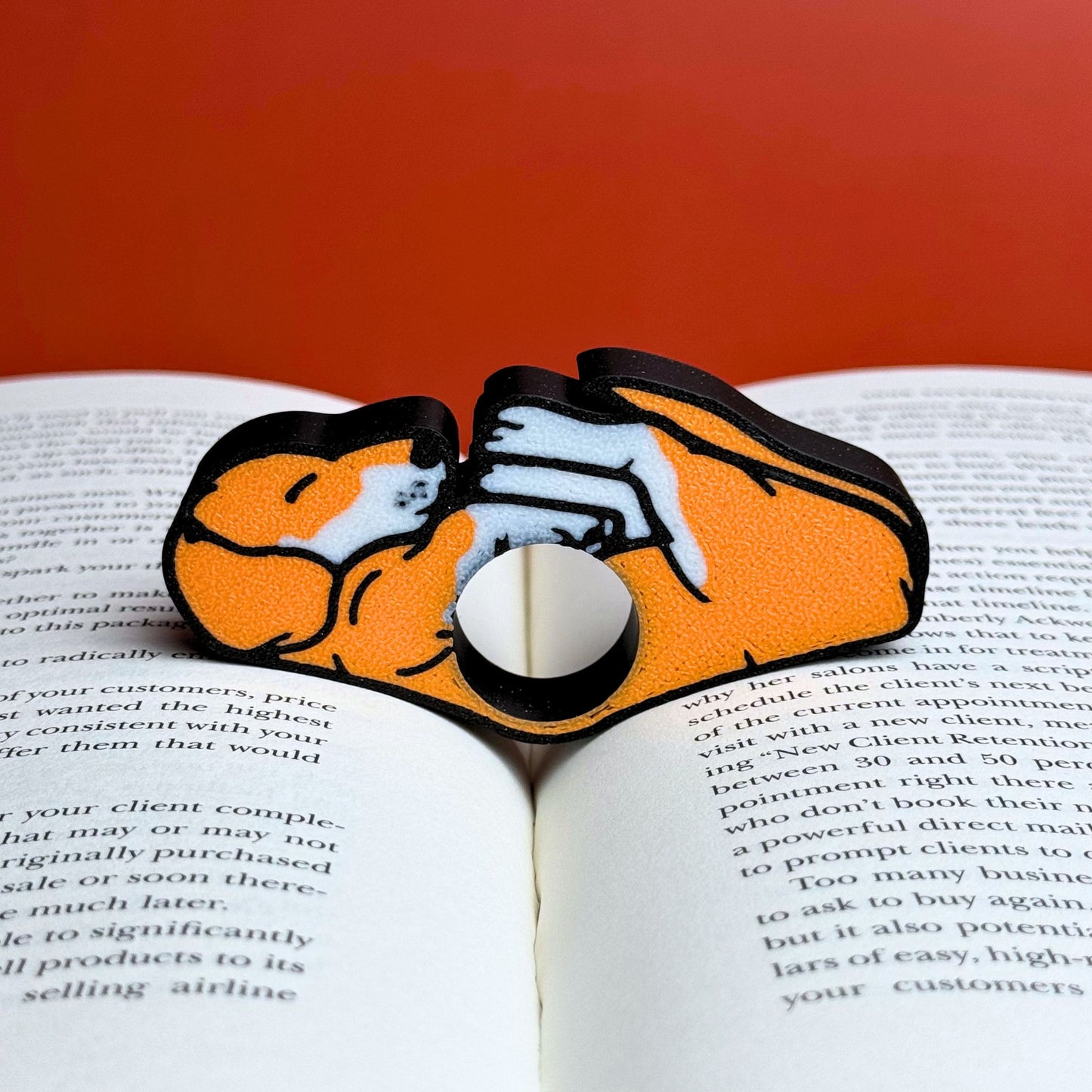 Adorable Dachshund or Beagle Dog Book Page Holder Ring