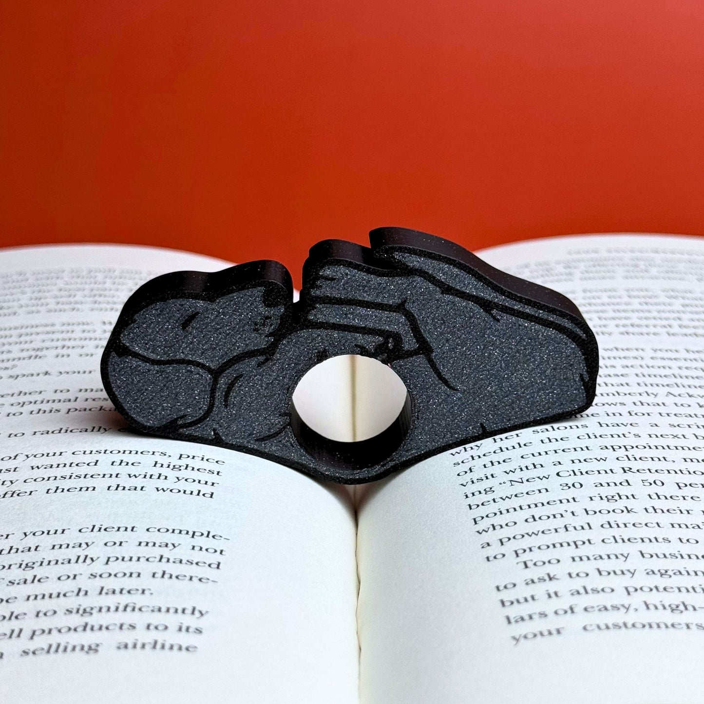 Adorable Dachshund or Beagle Dog Book Page Holder Ring