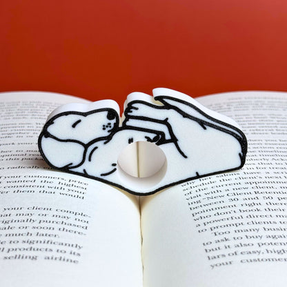 Adorable Dachshund or Beagle Dog Book Page Holder Ring