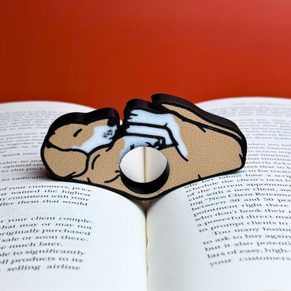 Adorable Dachshund or Beagle Dog Book Page Holder Ring