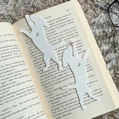 Dog Hanging by Paw Fun Bookmark with Cute Toe Beans