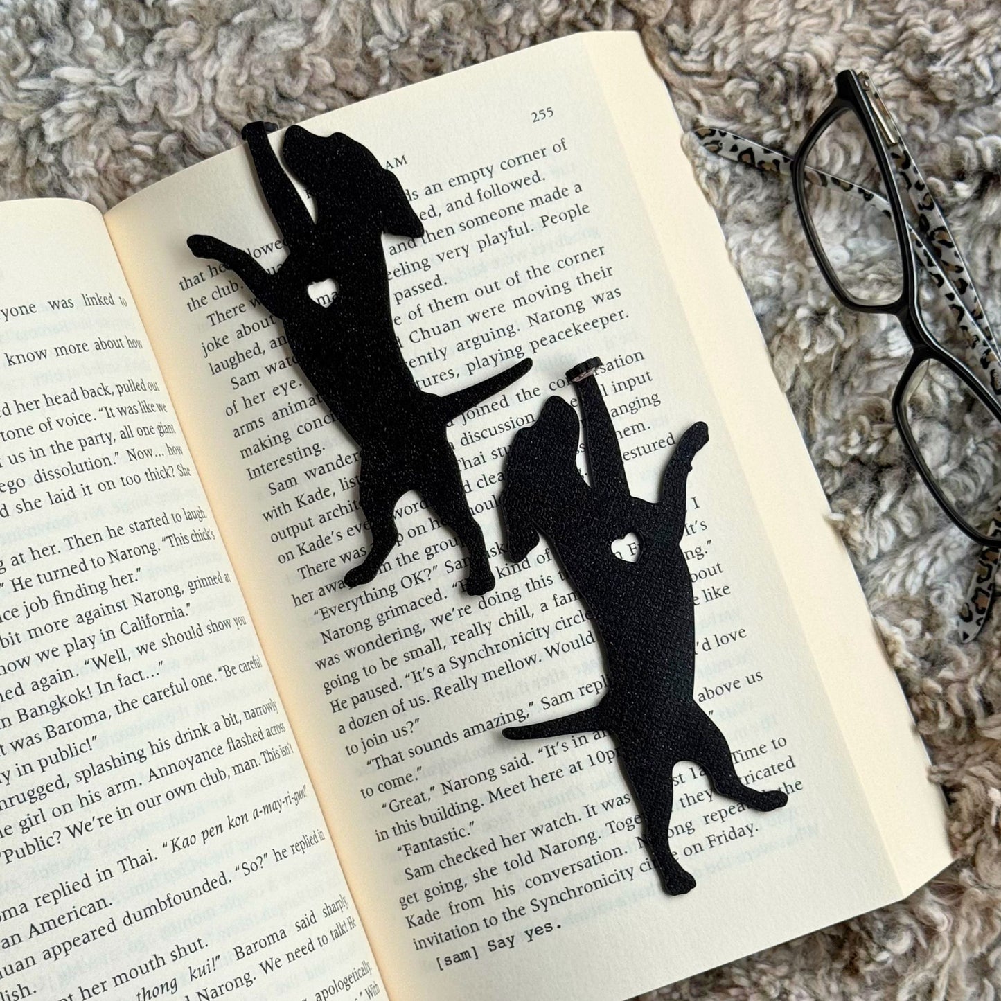 Dog Hanging by Paw Fun Bookmark with Cute Toe Beans