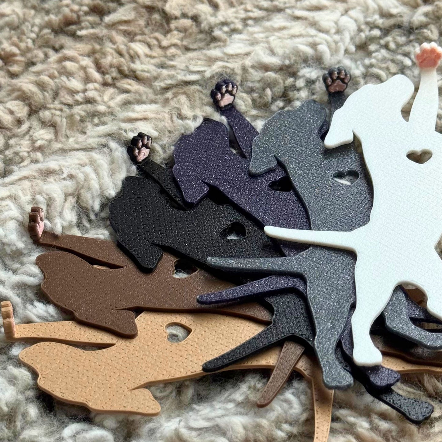 Dog Hanging by Paw Fun Bookmark with Cute Toe Beans