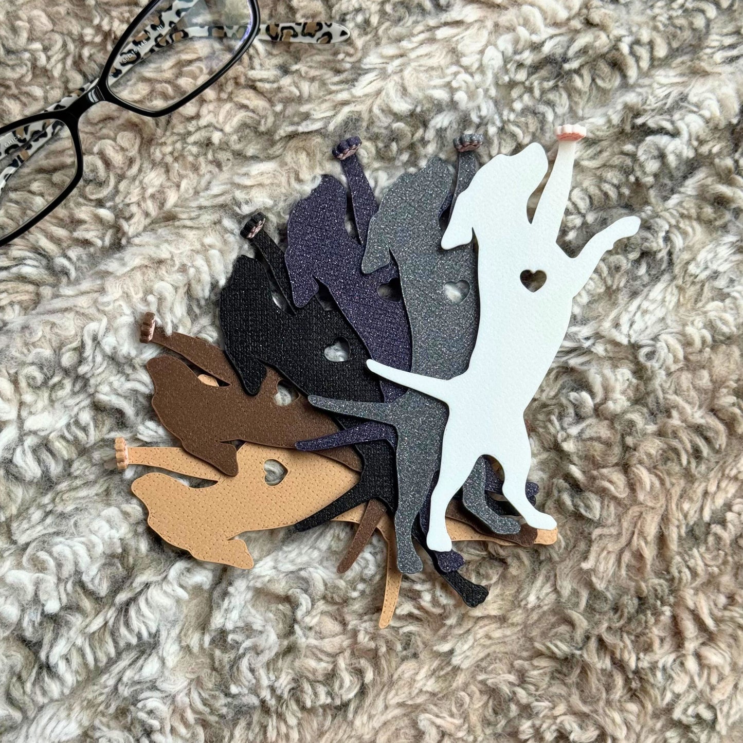 Dog Hanging by Paw Fun Bookmark with Cute Toe Beans