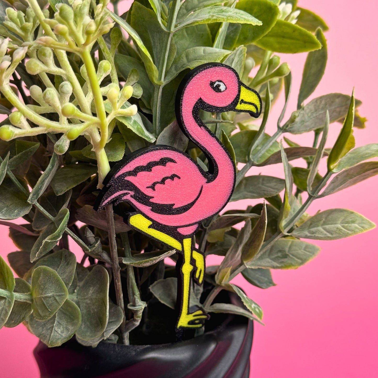 Fun Pink Flamingo Decorative Plant Stakes
