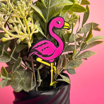 Fun Pink Flamingo Decorative Plant Stakes