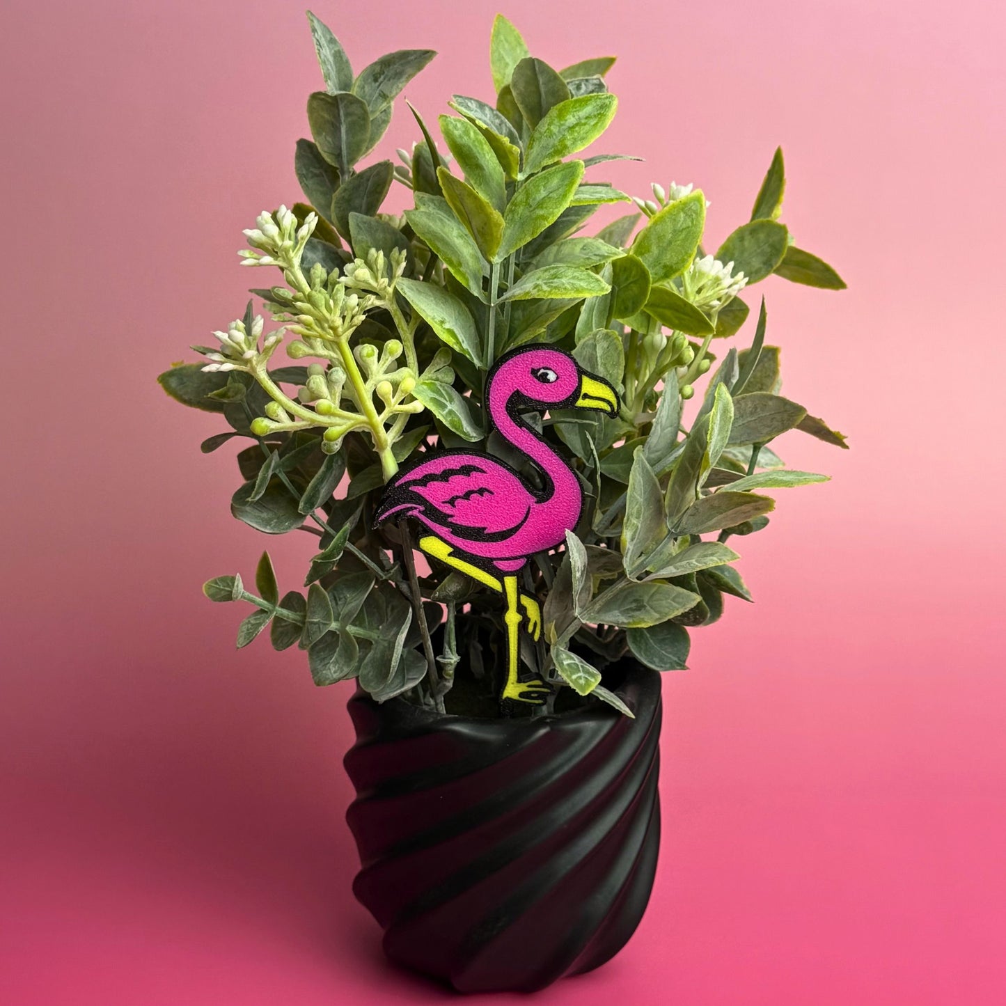 Fun Pink Flamingo Decorative Plant Stakes