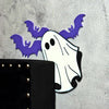 Ghost Bat Halloween Door Corner Sign