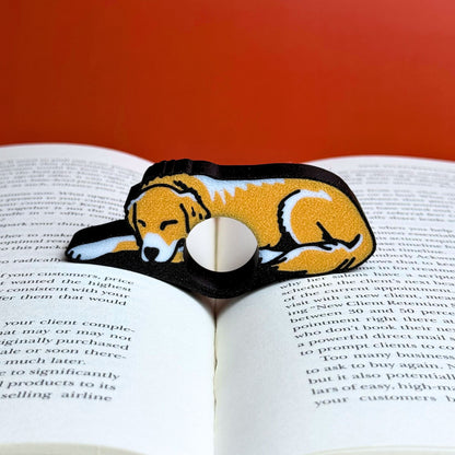 Adorable Golden Retriever Book Page Holder Ring