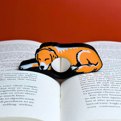 Adorable Golden Retriever Book Page Holder Ring