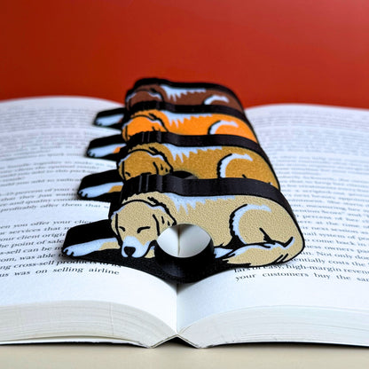 Adorable Golden Retriever Book Page Holder Ring