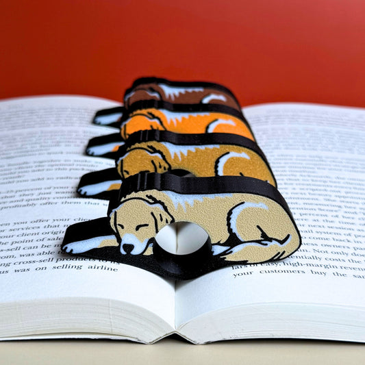 Adorable Golden Retriever Book Page Holder Ring
