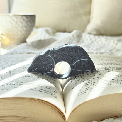 Gray Cat Book Page Holder | Book Lover Gift