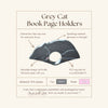 Gray Cat Book Page Holder | Book Lover Gift