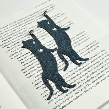 Cat Hanging by Paw Fun Bookmark with Cute Toe Beans