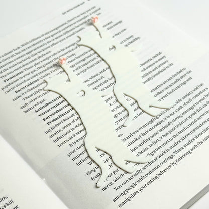 Cat Hanging by Paw Fun Bookmark with Cute Toe Beans