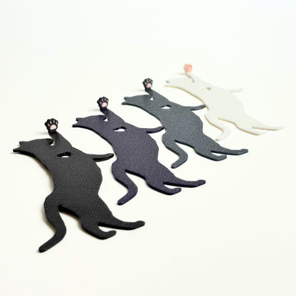 Cat Hanging by Paw Fun Bookmark with Cute Toe Beans