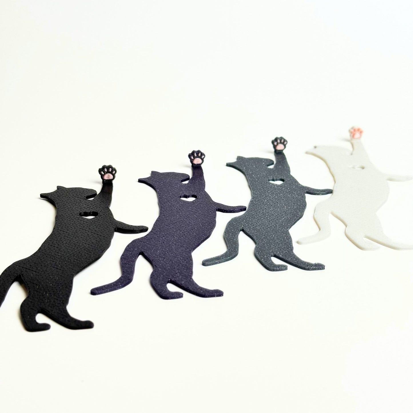 Cat Hanging by Paw Fun Bookmark with Cute Toe Beans