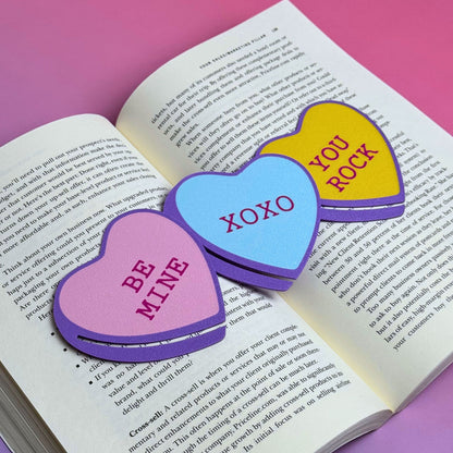 Valentine's Day Sweet Heart Bookmarks - Set of 3