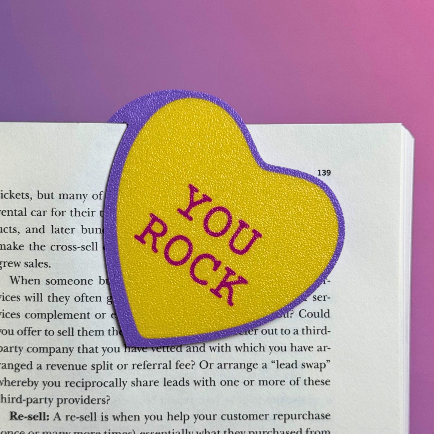 Valentine's Day Sweet Heart Bookmarks - Set of 3
